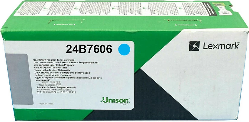 Toner Lexmark 24B7606, Cyan, 12000 faqe, për XC9525/XC9535