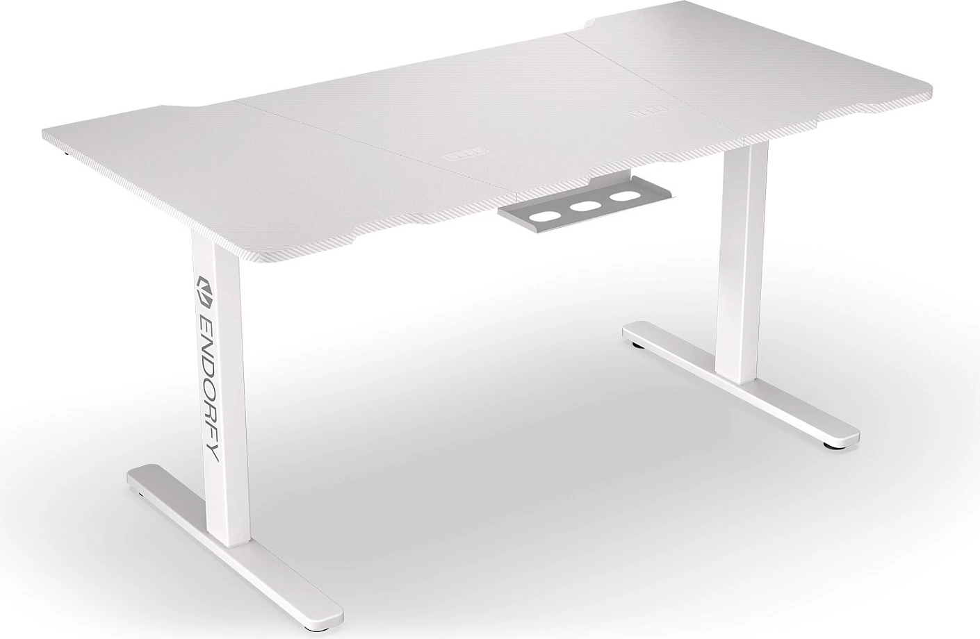 Tavolinë gaming Endorfy Atlas L Electric, 150x78 cm, ngritje elektrike, e bardhë