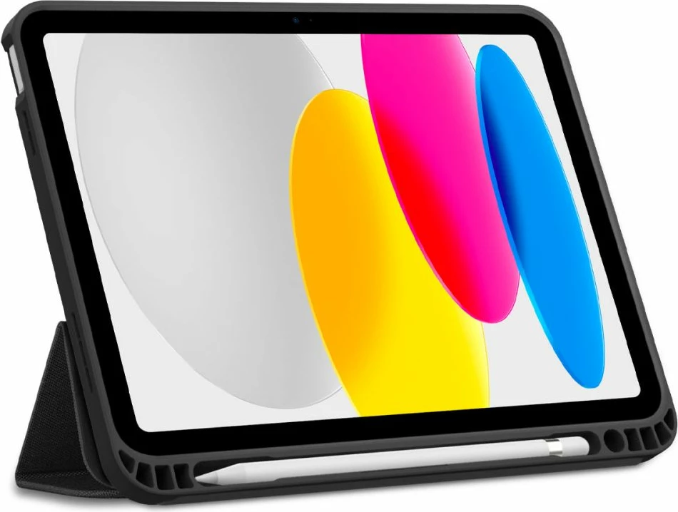 Mbështjellës tablet, Spigen Urban Fit, për Apple iPad 10.9" (2022 gjenerata 10) auto sleep/wake dhe me stand, i zi