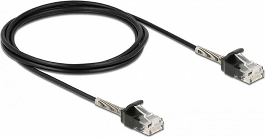 Kabllo rrjeti DeLOCK RJ45–RJ45 Cat6a, 2 m, e zezë