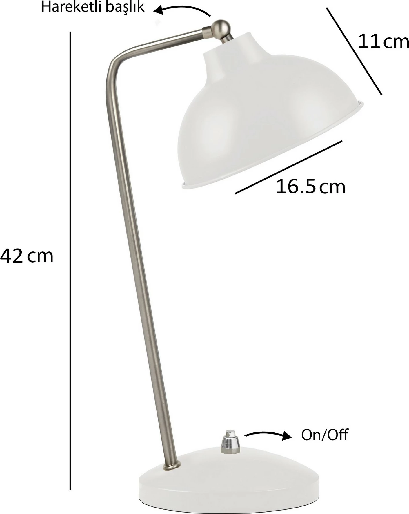 Llambë tavoline Opviq, e bardhë, 241302