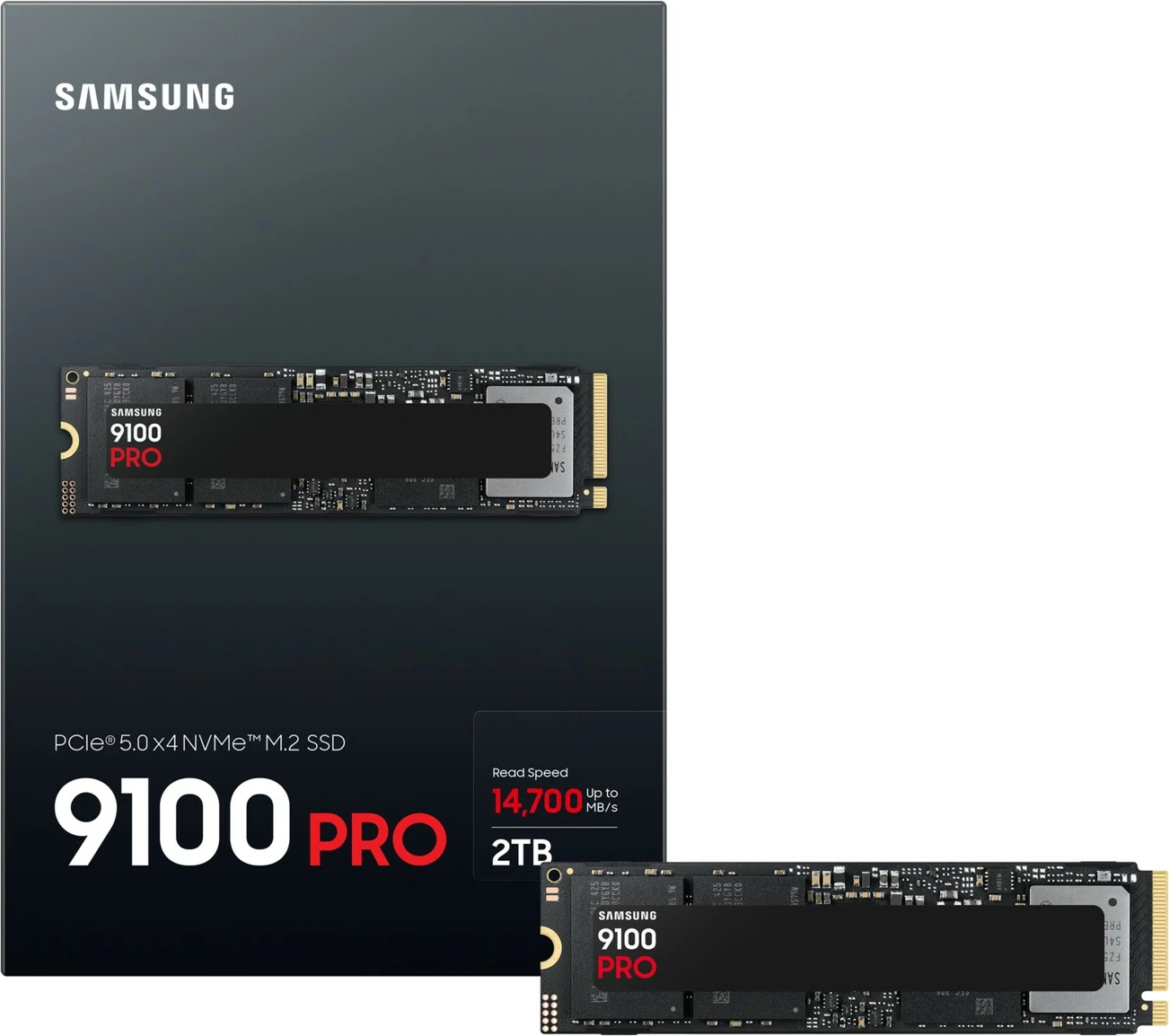 SSD Samsung 9100 PRO, 2 TB, PCIe 5.0, M.2, 14700 MB/s