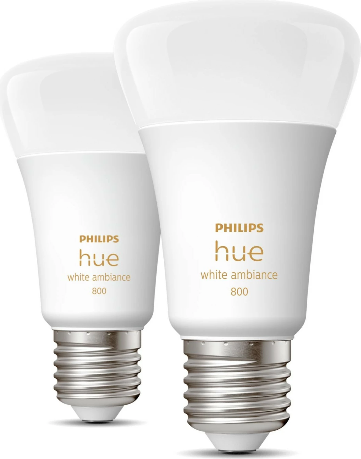 Llambë smart Philips Hue White ambience A60, E27, 800 (2-pack), Bluetooth/Zigbee, Bardhë