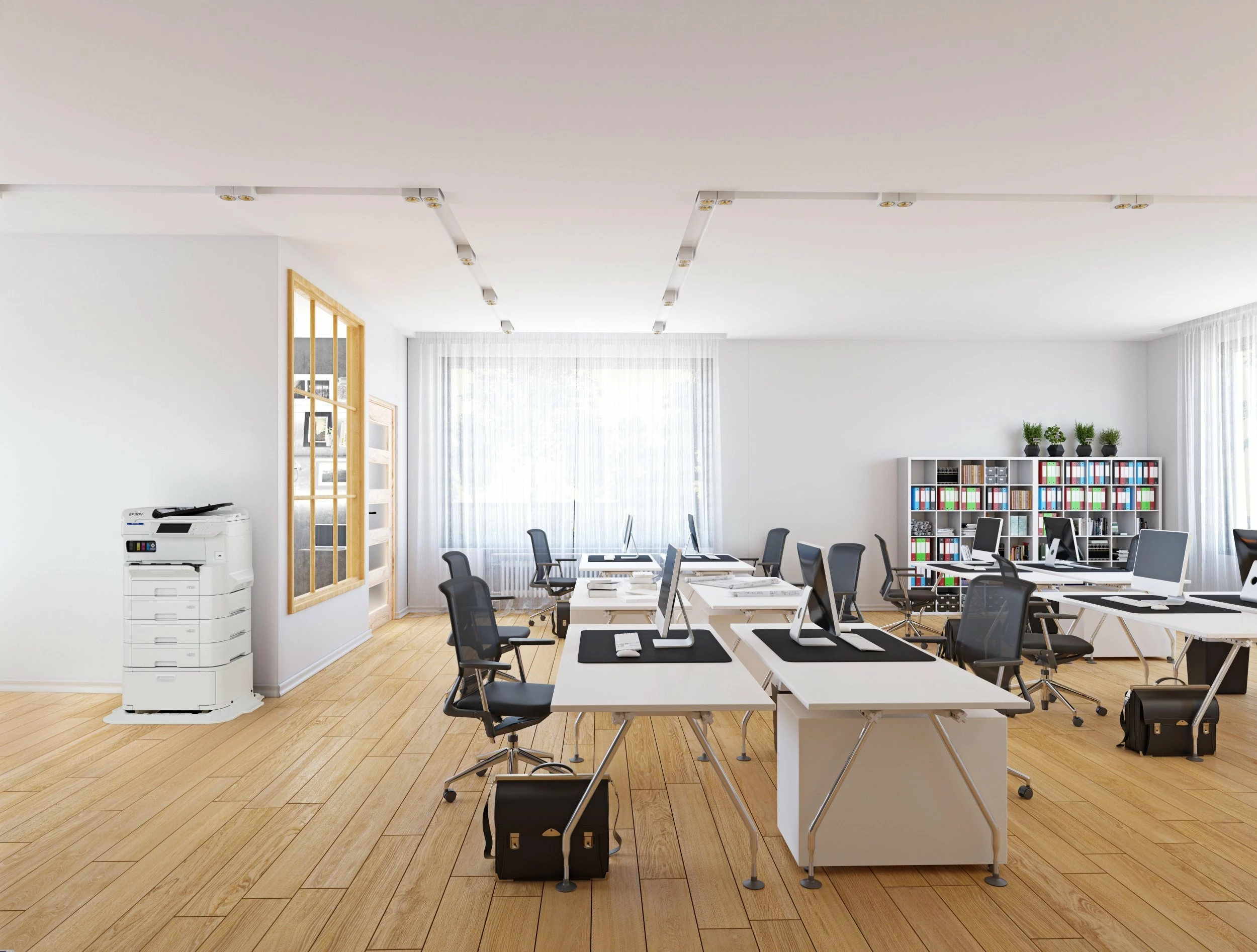 Printer multifunksional Epson WorkForce Pro EM-C7100DWF C11CL35401, inkjet A3+, CISS, Wi‑Fi, Duplex, Fax, i bardhë