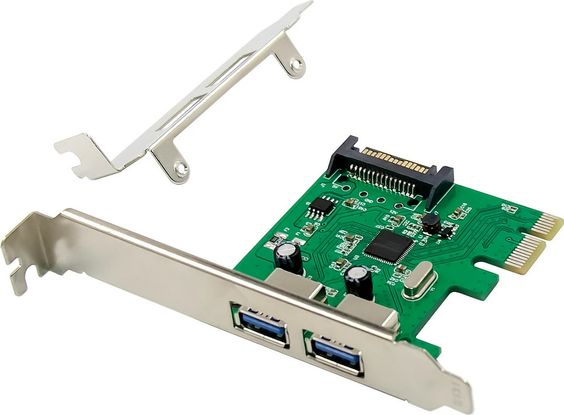 Kartelë zgjerimi PCIe Conceptronic 1x PCIe 2.0, 2x USB-A 3.0, 5Gbps, e gjelbër