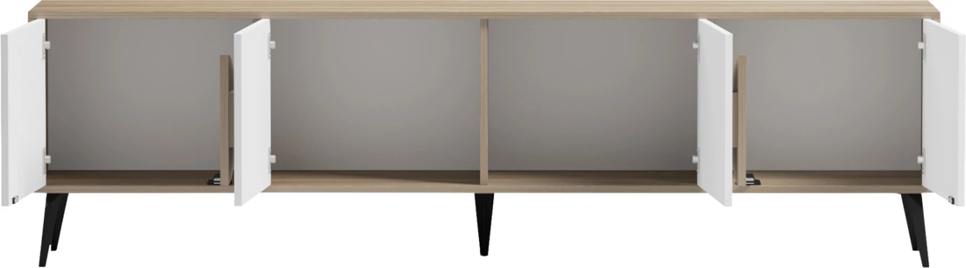 Komodë TV SAVORE, melaminë sonama-e bardhë, 180x35.5x51cm