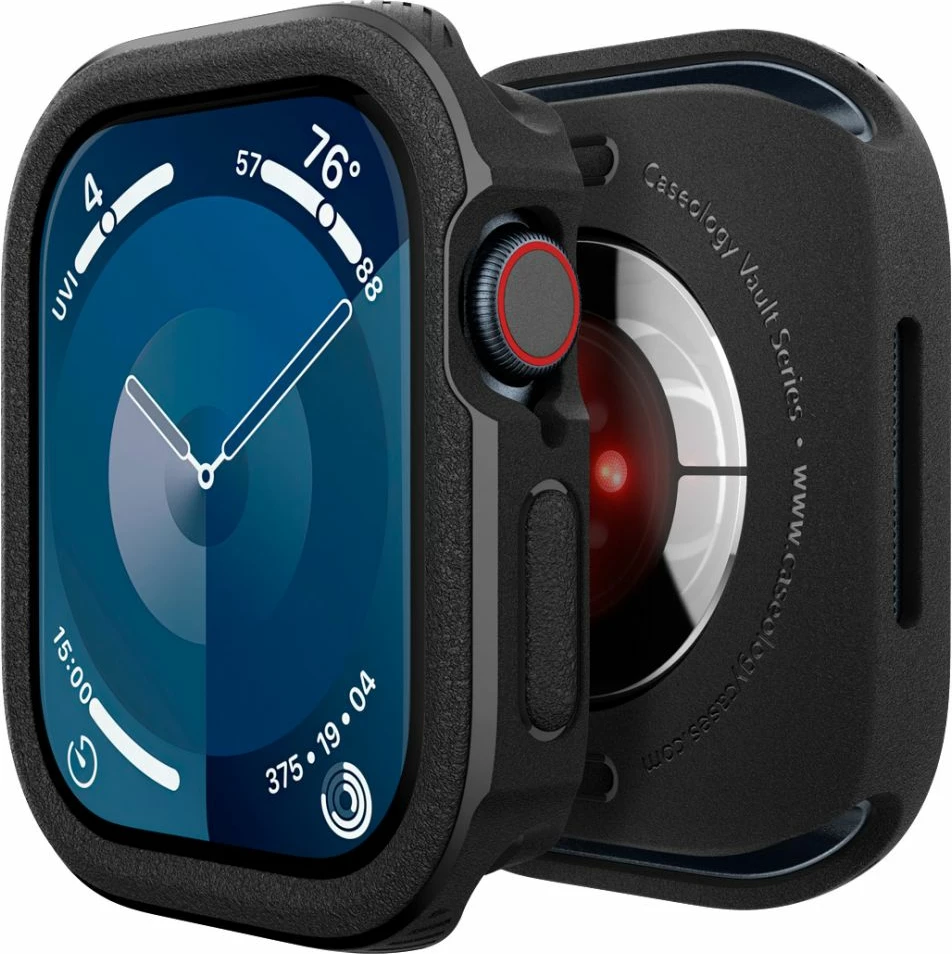Mbështjellës Spigen Caseology Vault për Apple Watch 10, 46 mm, i zi