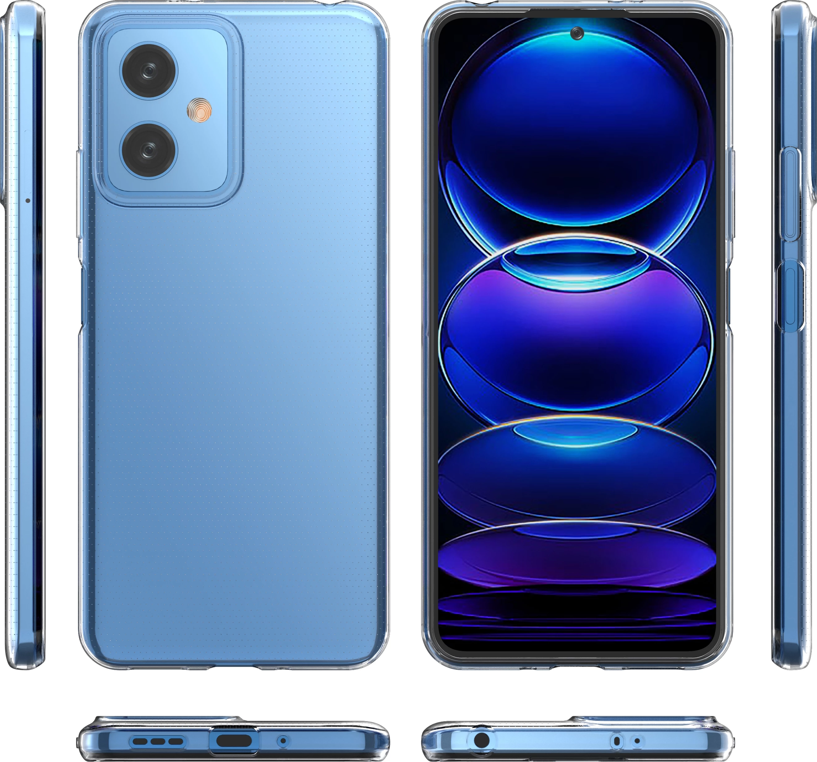 Mbështjellës Hurtel Ultra Clear 0.5mm për Xiaomi Poco X5 5G / Redmi Note 12 5G, Transparent