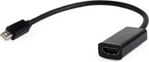 Adaptues Kablli Video GEMBIRD, Mini DisplayPort në HDMI, Zi