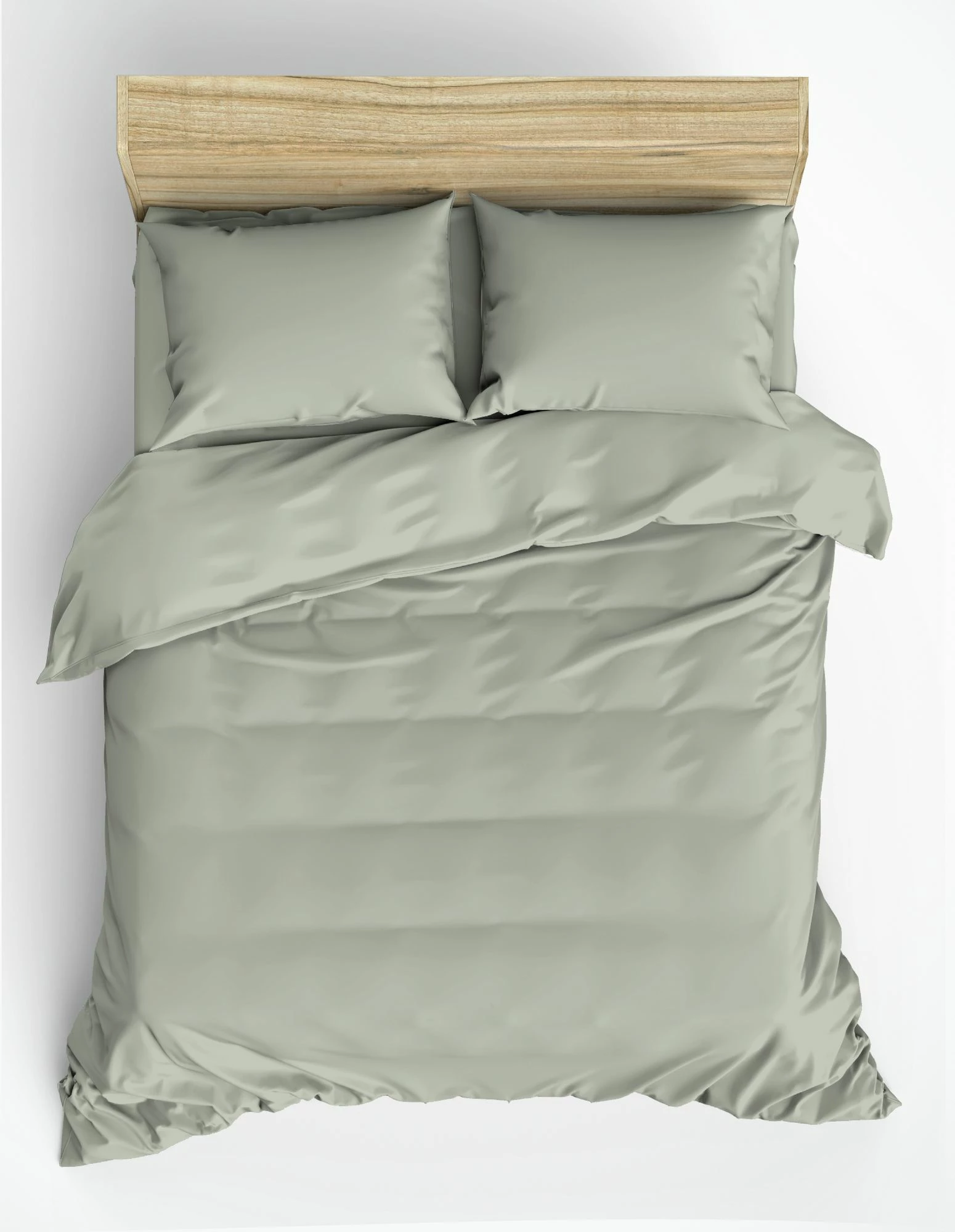 Set mbulesë për jorgan super king, ngjyrë sage, L'Essentiel Linge de Maison