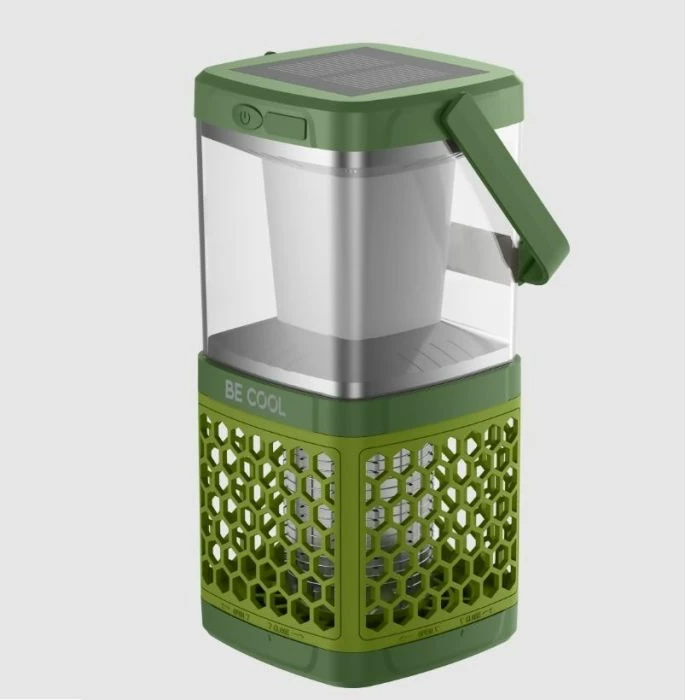 Llambë kampingu solar / vrasës mushkonjash BECOOL BC23IV05 5W, bateri 1800mAh, 40m², USB, jeshile