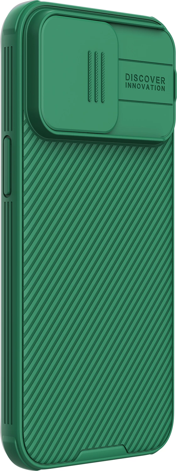 Mbështjellës Nillkin CamShield Pro Magnetic për iPhone 15 Pro Max, me kapak kamere, i gjelbër