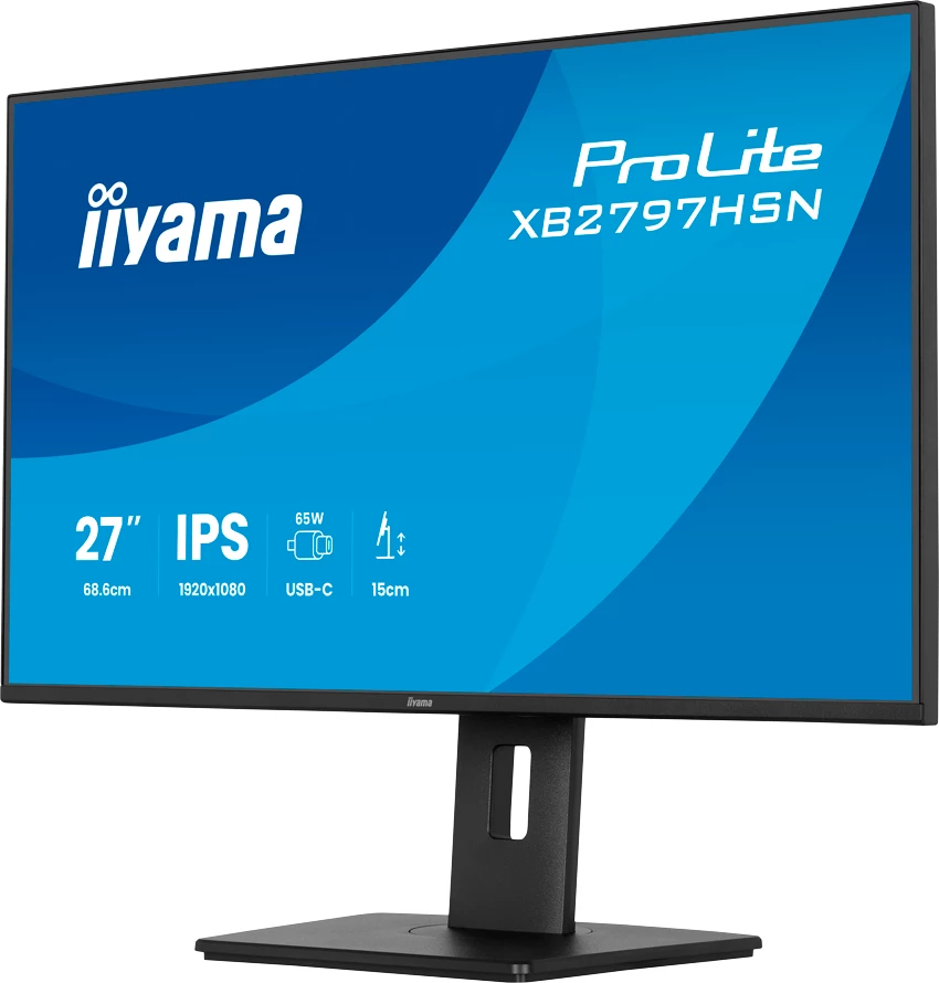 Monitor IIYAMA ProLite XB2797HSN-B1 27\" IPS Full HD 100Hz me USB-C, HDMI/DP, LAN, HAS, i zi