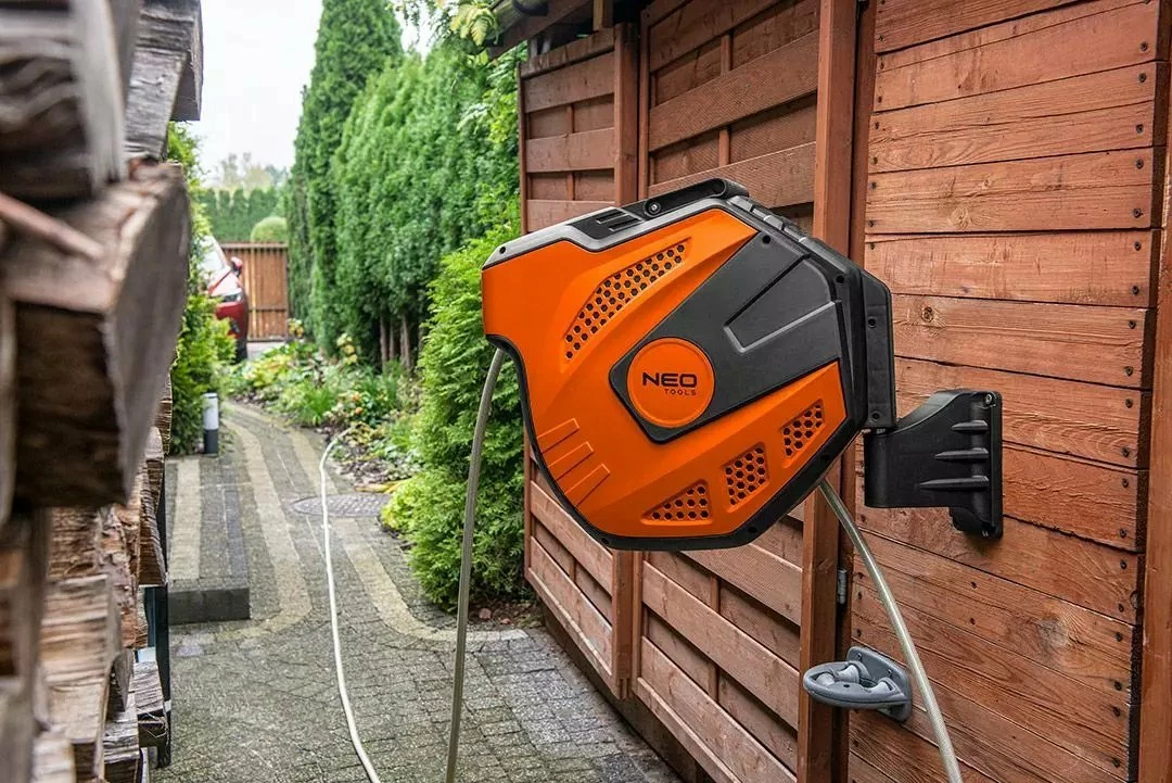 Zorrë kopshti me rrotullim automatik Neo 15-891, 1/2\", 20 m + 2 m, portokalli/zezë