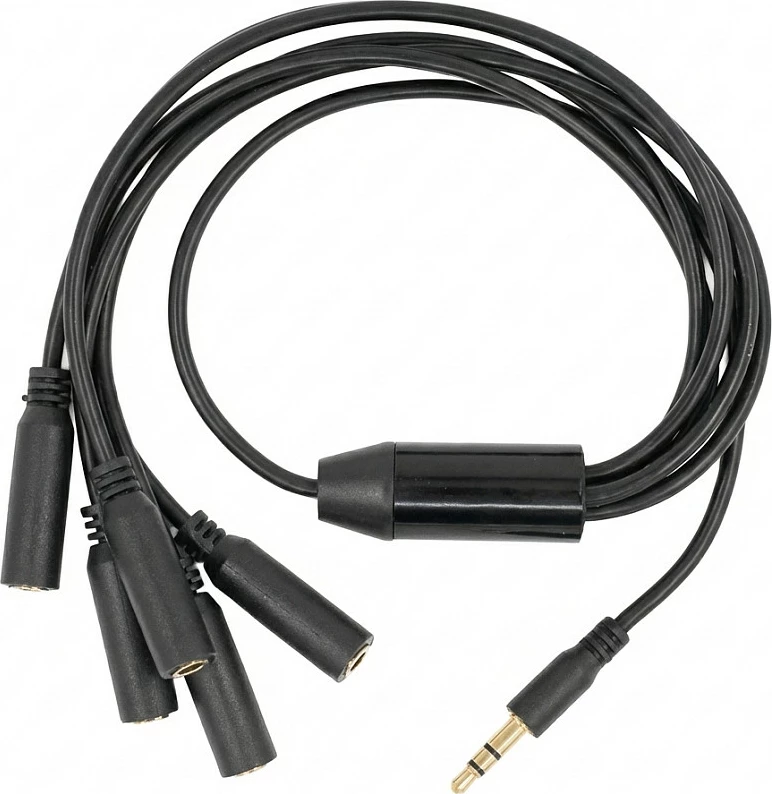 Splitter audio Shelly The Pill Splitter 1-në-5, 3.5mm jack, i zi
