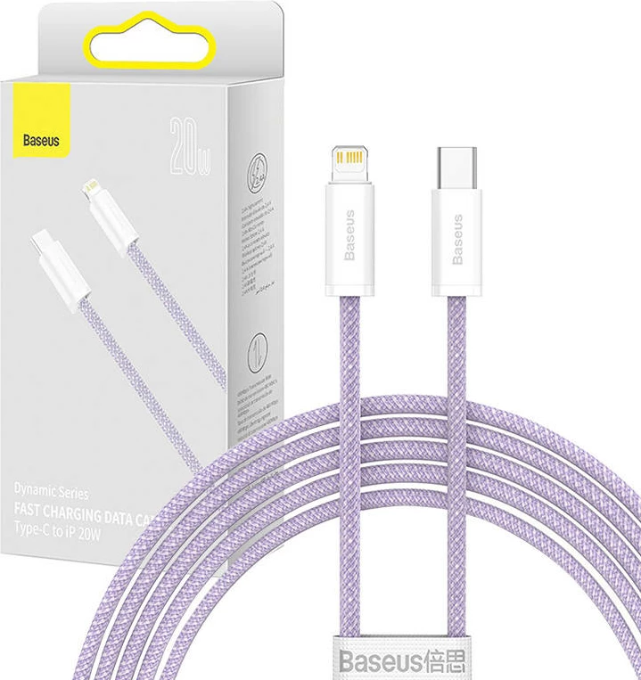 Kabllo USB-C në Lightning Baseus Dynamic Series CALD000105, 2m, vjollcë