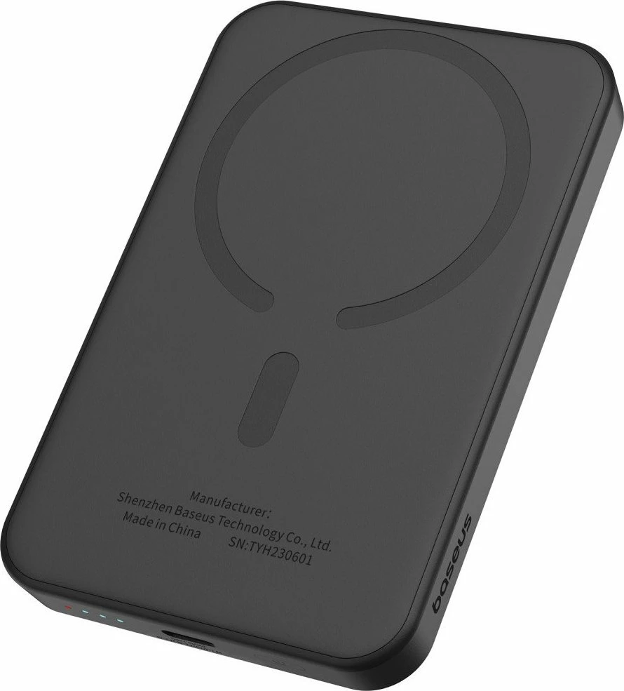 Powerbank Baseus Magnetic Mini 5000mAh 20W me karikim induktiv, i zi
