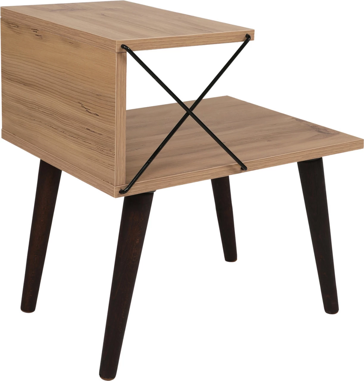 Tavolinë anësore/Natë, melaminë, ngjyrë natyrale, 50x40x55H cm, FH9434.01