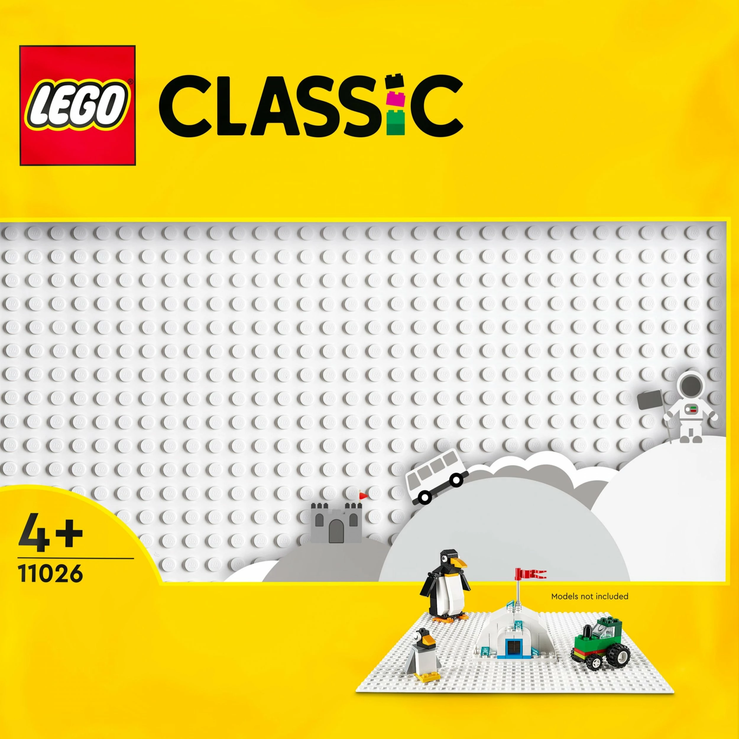 Pllakë ndërtimi LEGO Classic 11026, 32x32 (25x25 cm), 1 copë, e bardhë