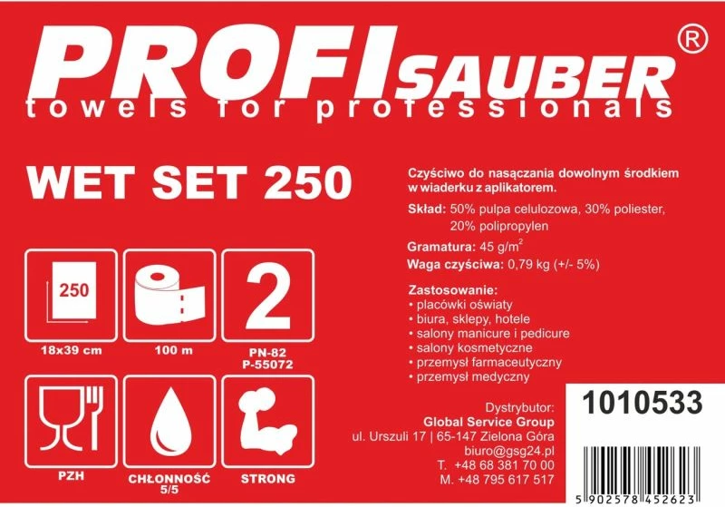 Set lecka profesionale ProfiSauber WET SET 250 me kovë dhe dozator