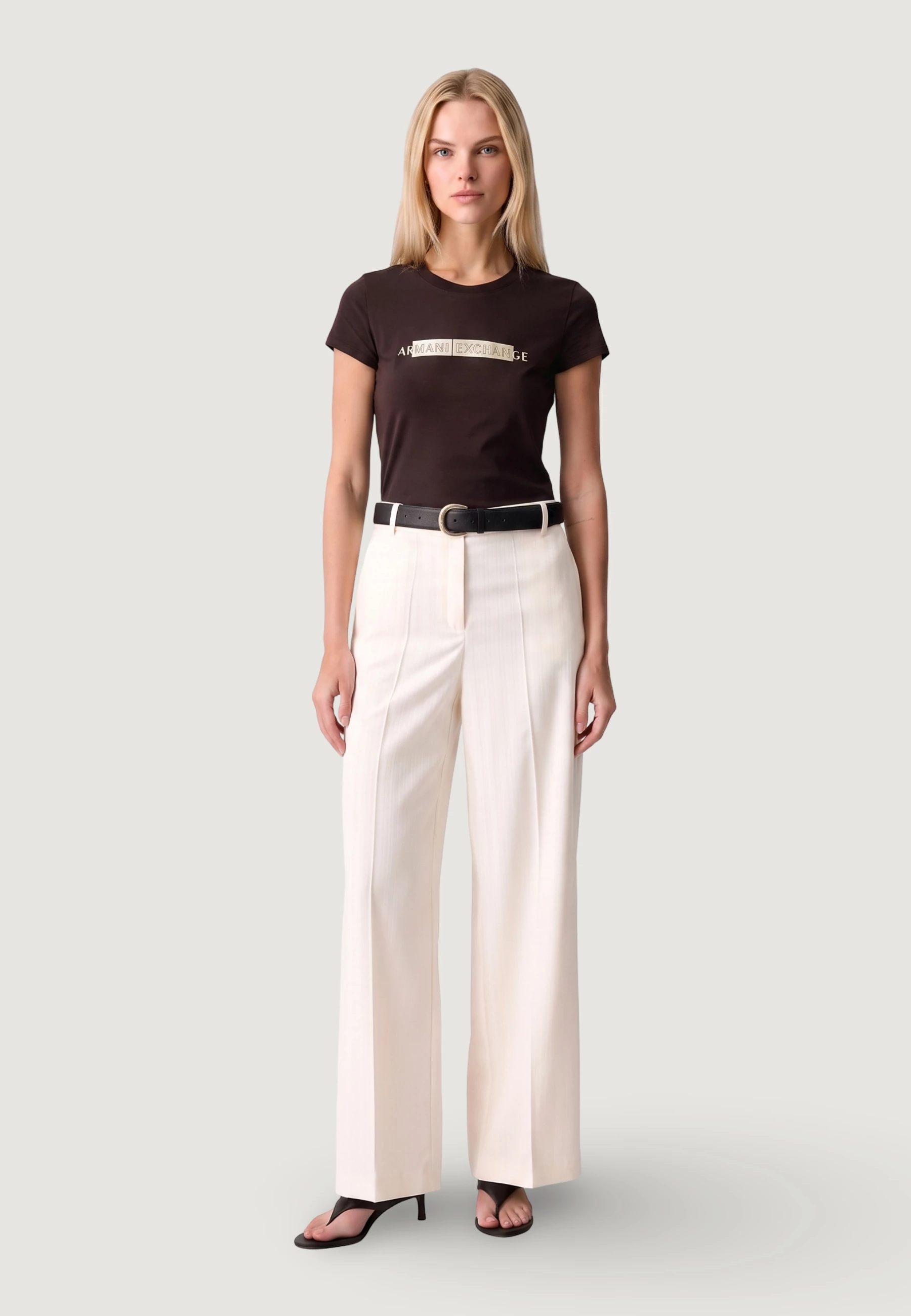 Maicë për femra Armani Exchange XW002811 AF16294, kafe [Madhësia: L]