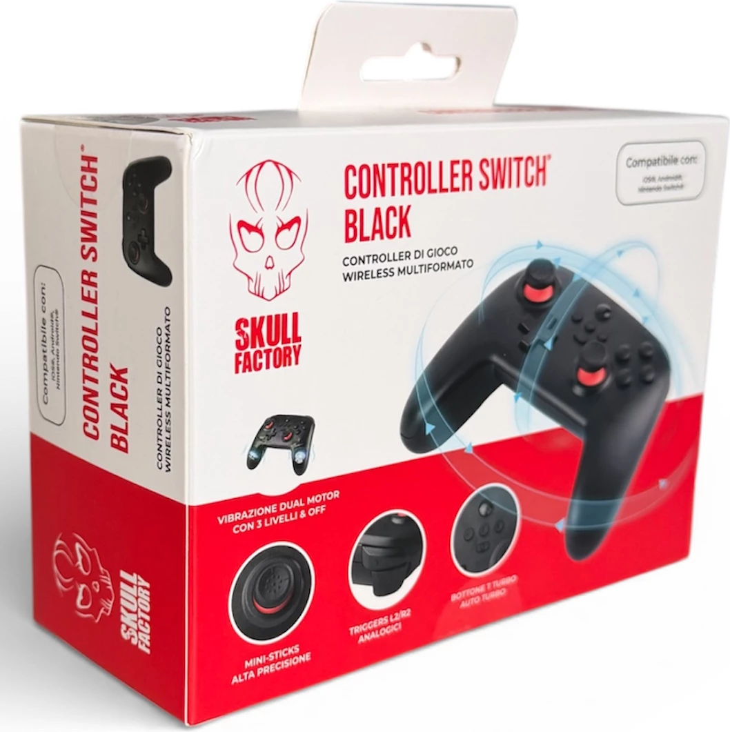 Kontroller Skull Factory për Switch, Bluetooth, i zi
