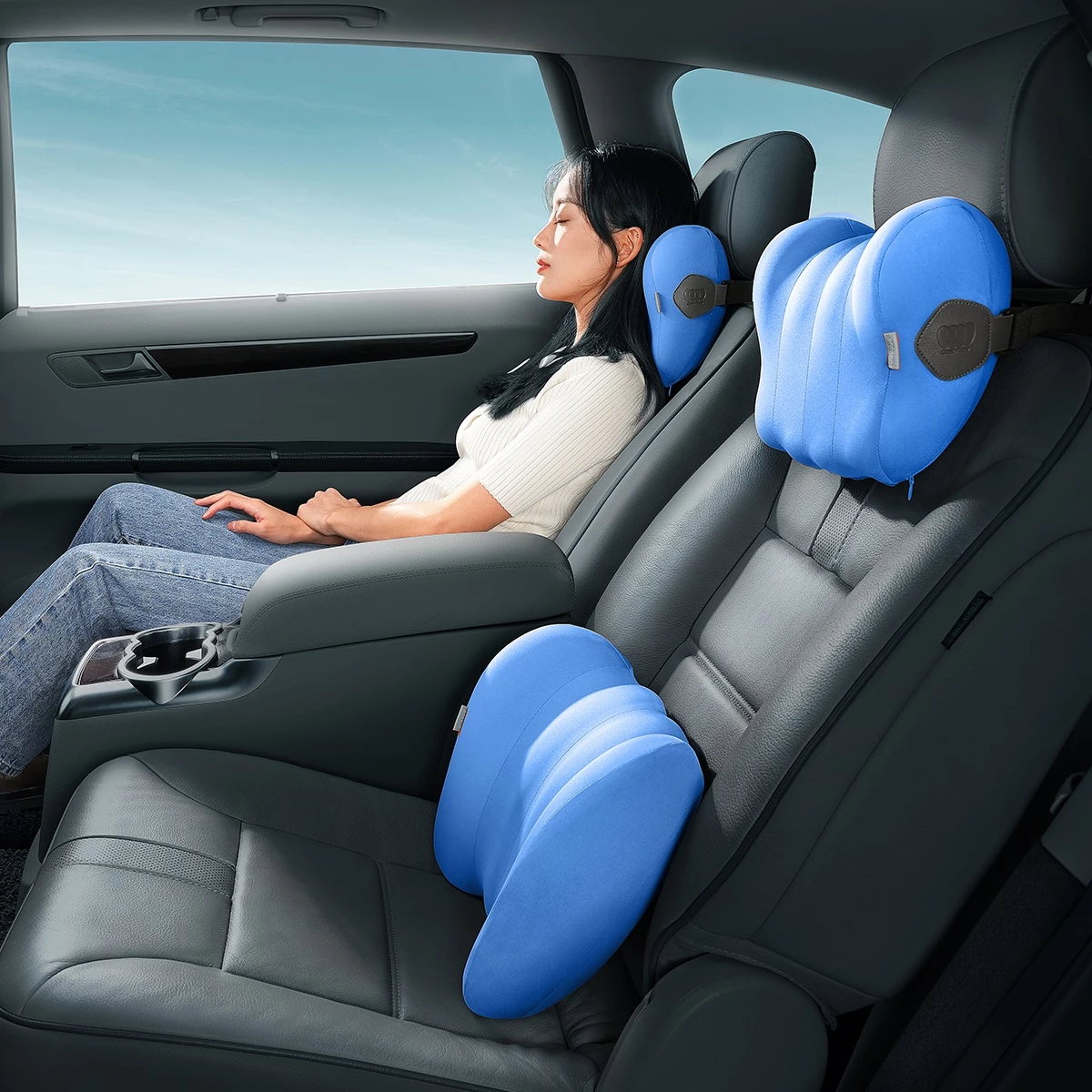 Jastëk mbështetës për mes, Baseus ComfortRide, C20036401311-00, Blu
