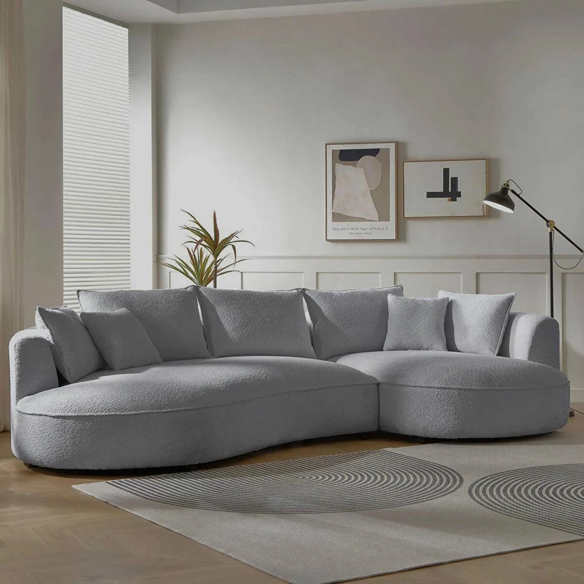 Këndare Venedik, ngjyrë gri, Atelier del Sofa, anë e djathtë