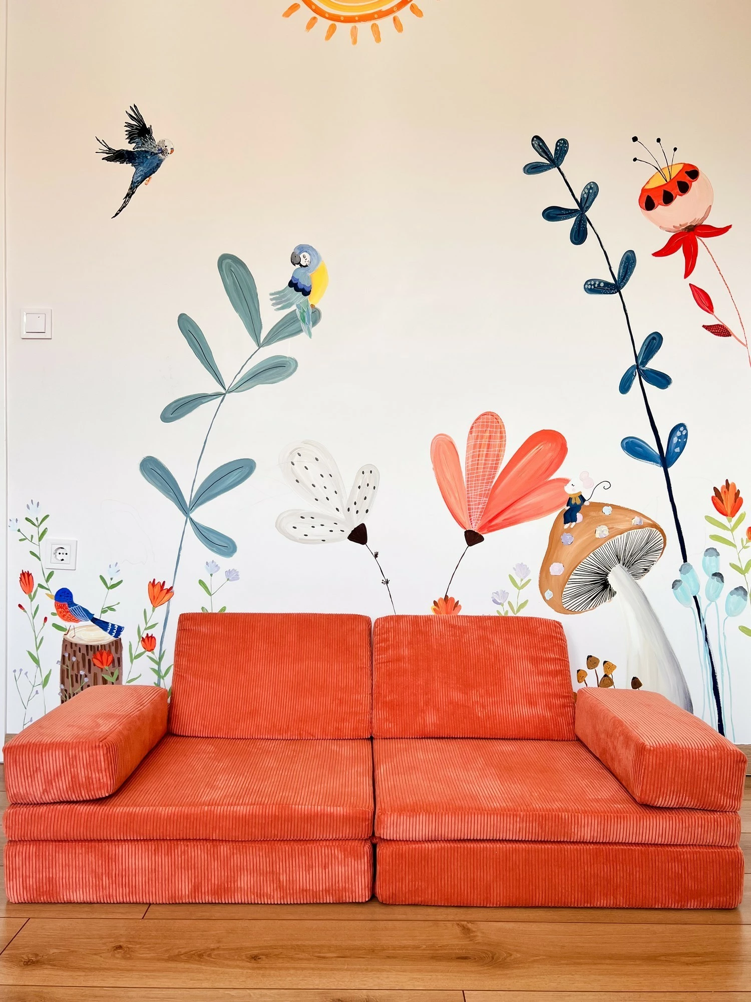 Divan-krevat për dy persona, Atelier del Sofa, Puzzle, portokalli