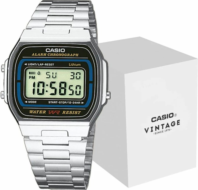 Orë dore unisex Casio, argjend