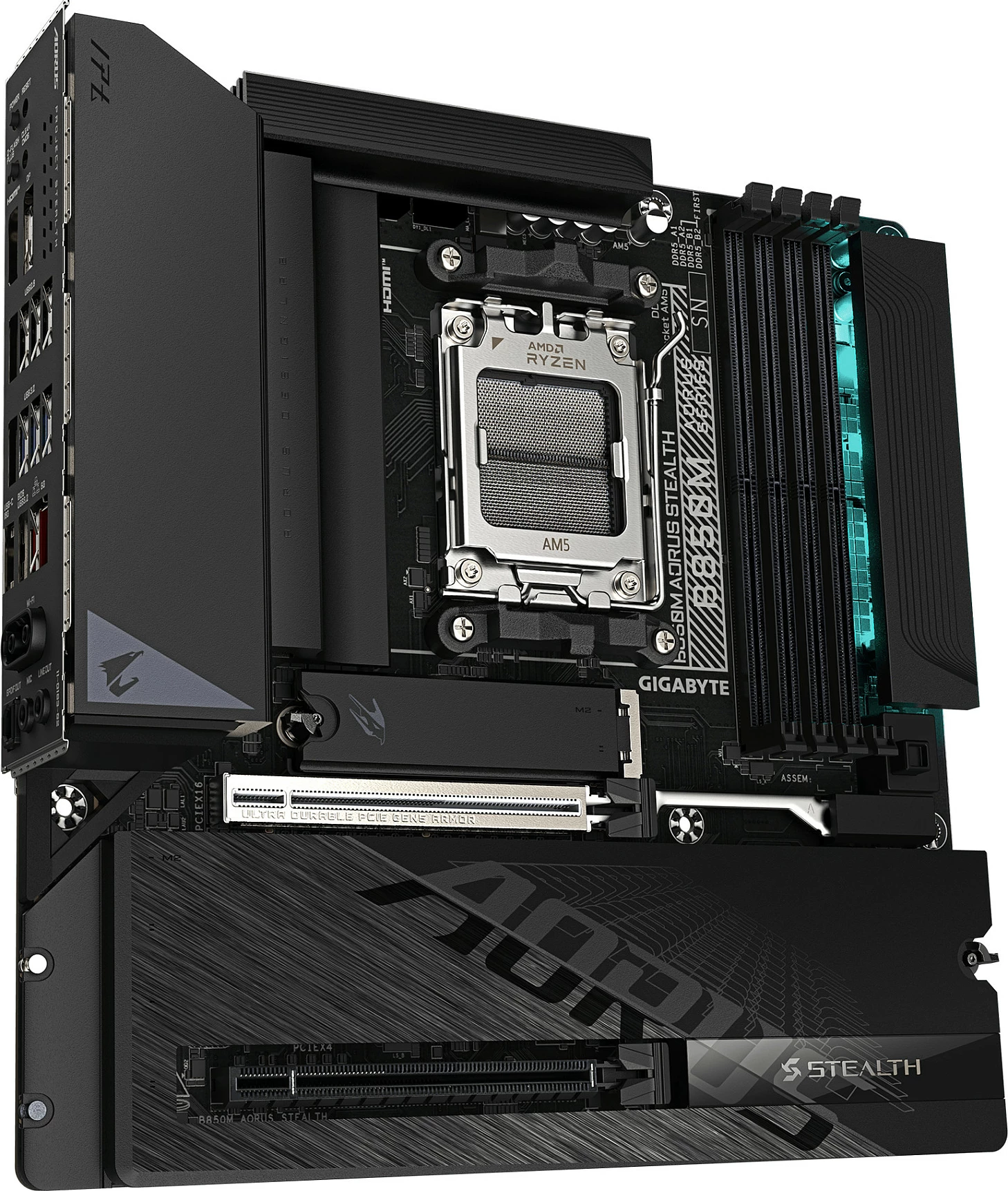 Pllakë amë Gigabyte B850M AORUS STEALTH, AM5, 4xDDR5, HDMI/DP, 3xM.2