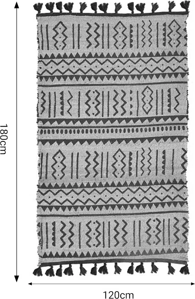 Qilim Utrion Inart natyral-zi jute-pambuk 120x180x1cm