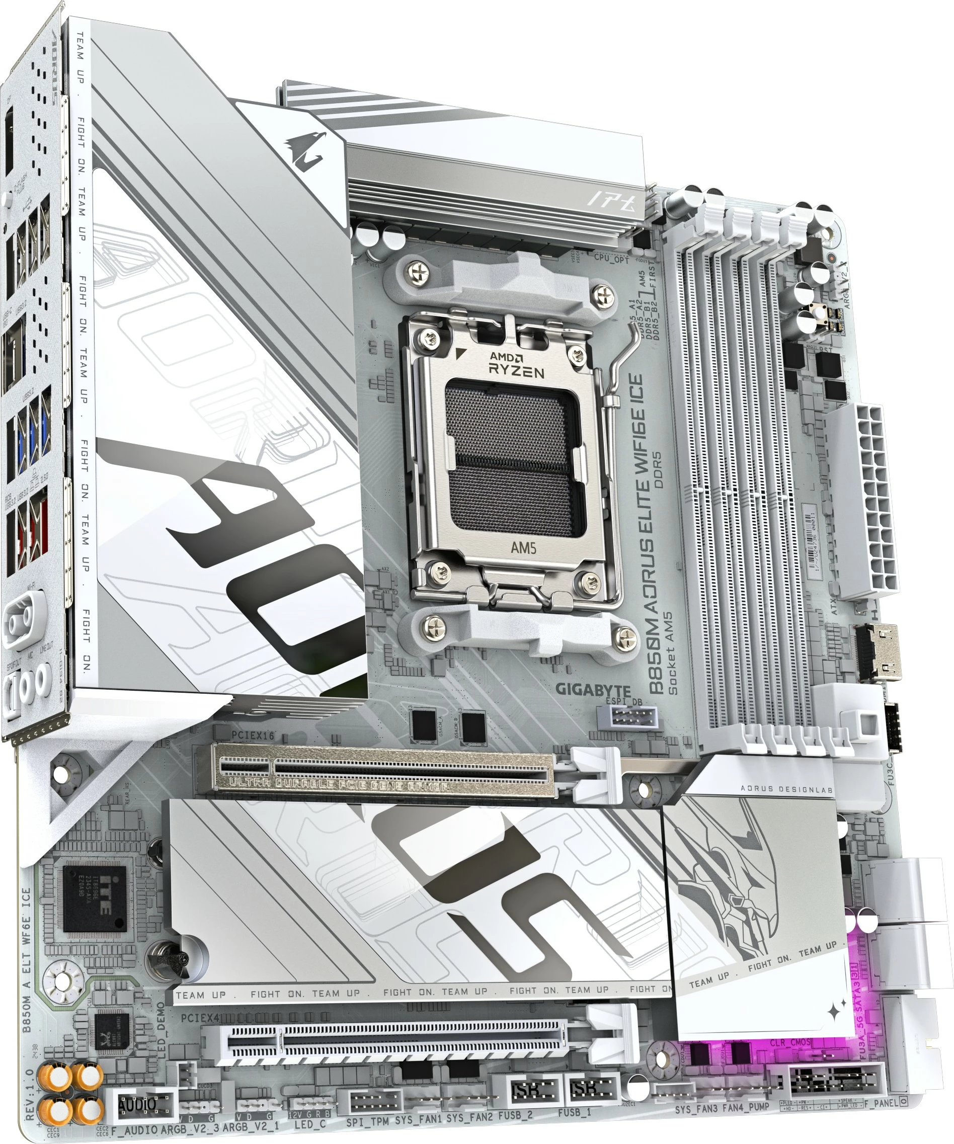 Pllakë amë Gigabyte B850M A ELT WF6E ICE, Socket AM5, micro ATX