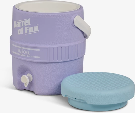 Dispenser termik për pije IGLOO Retro Barrel of Fun 7.57L, vjollcë pastel