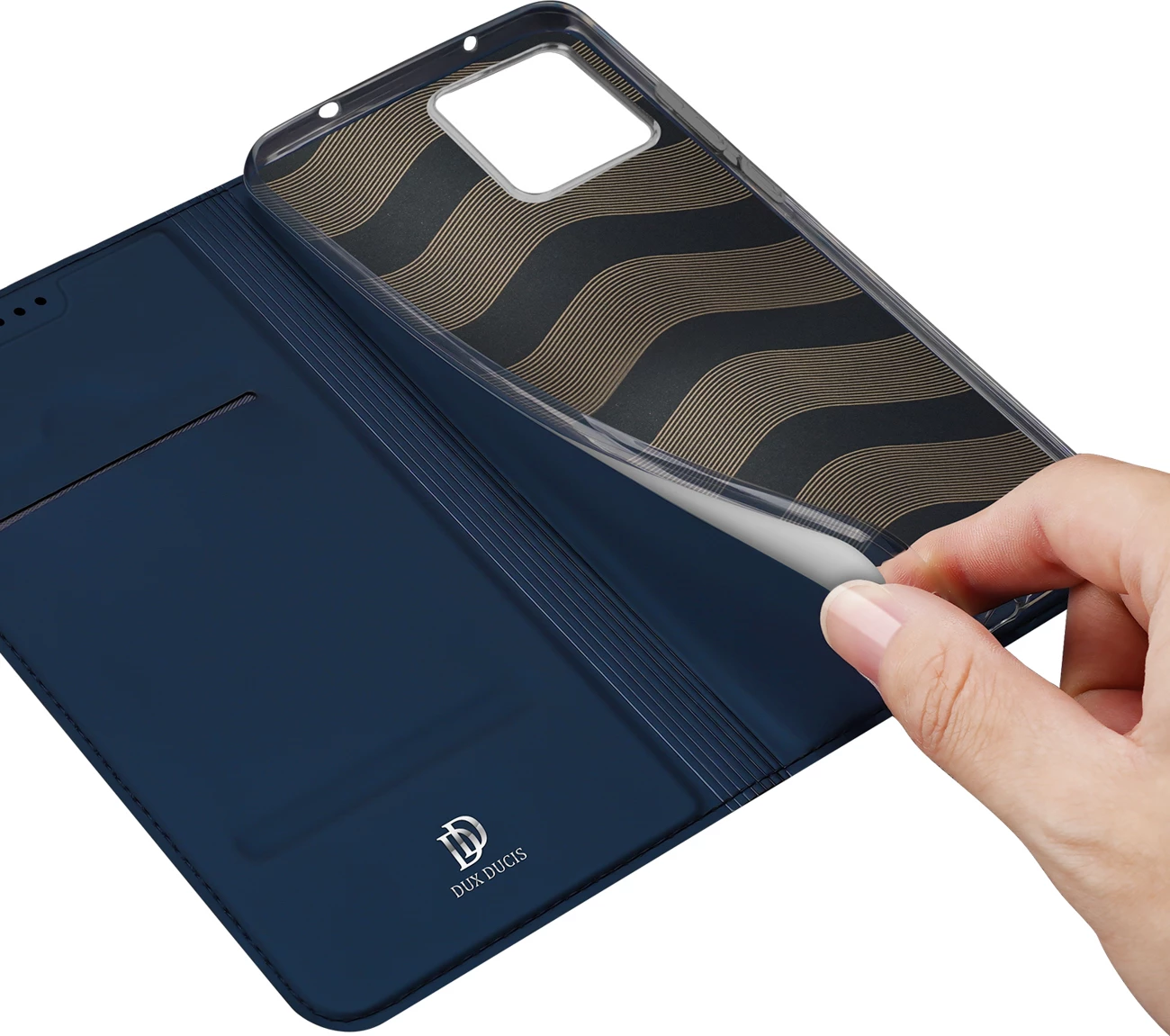 Mbështjellës Dux Ducis Skin Pro për OnePlus 13T, me stand dhe portofol, Kaltër