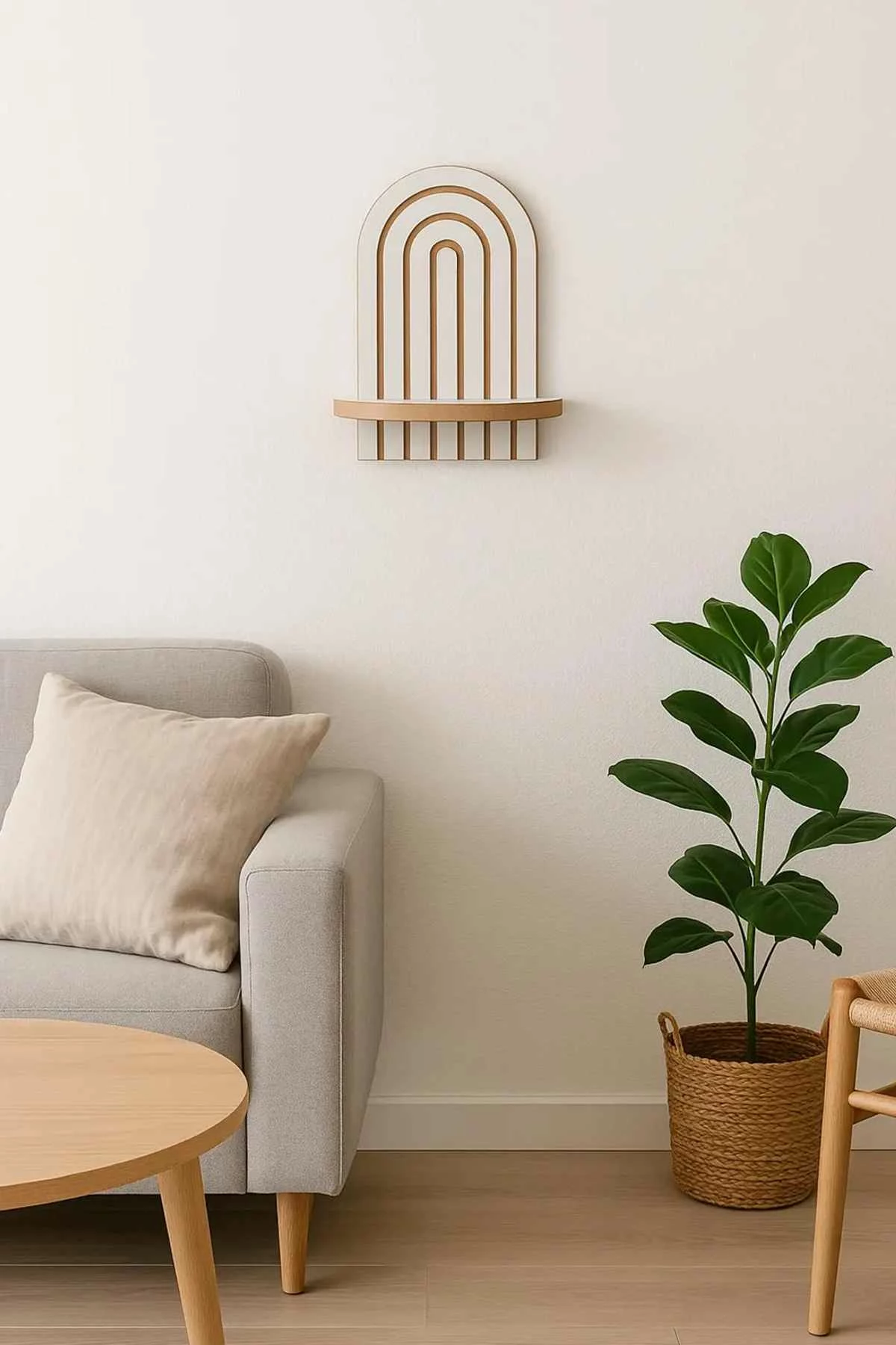 Raft muri Skye Decor, i bardhë, Artmtkwll1