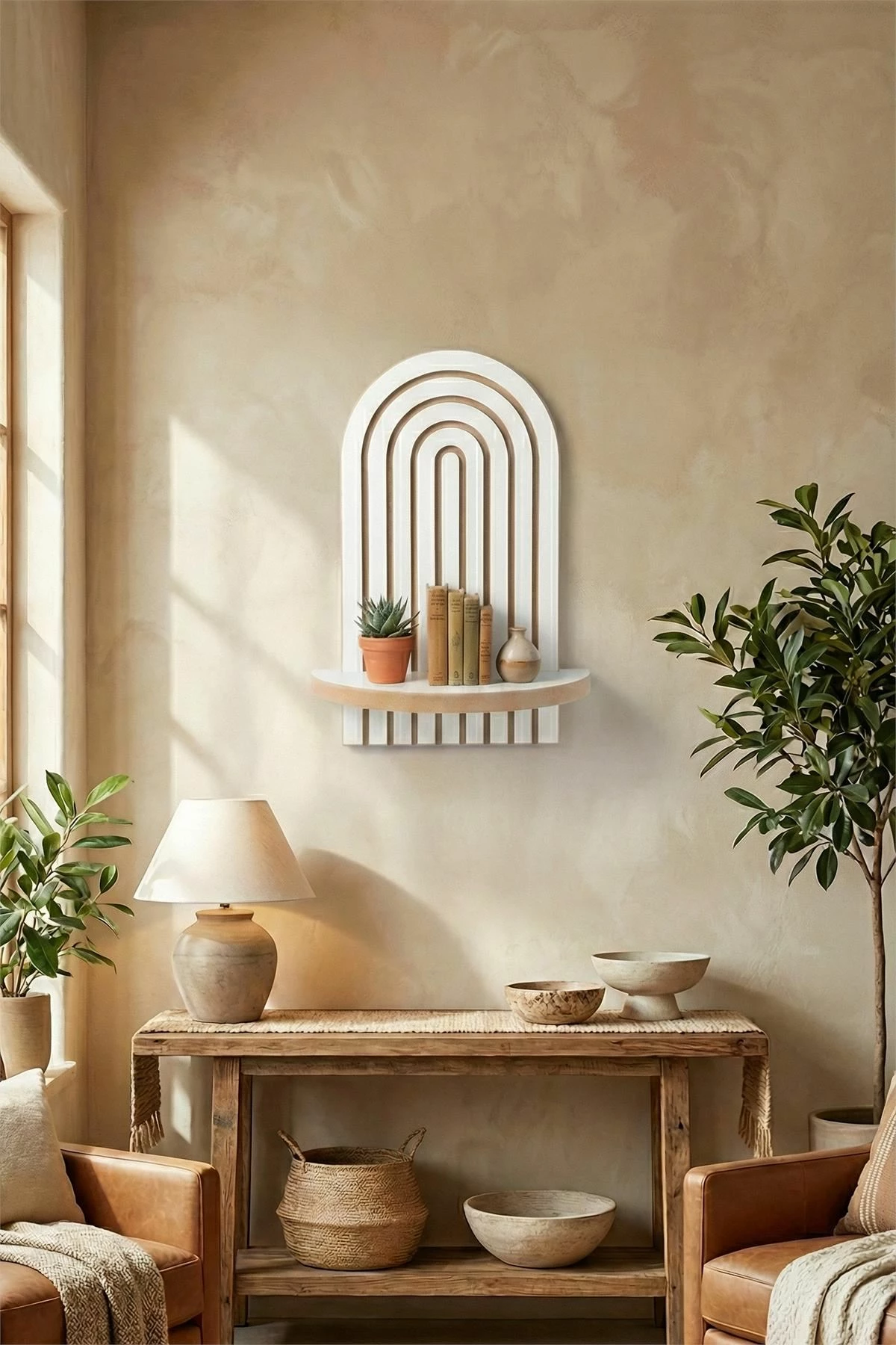 Raft muri Skye Decor, i bardhë, Artmtkwll1