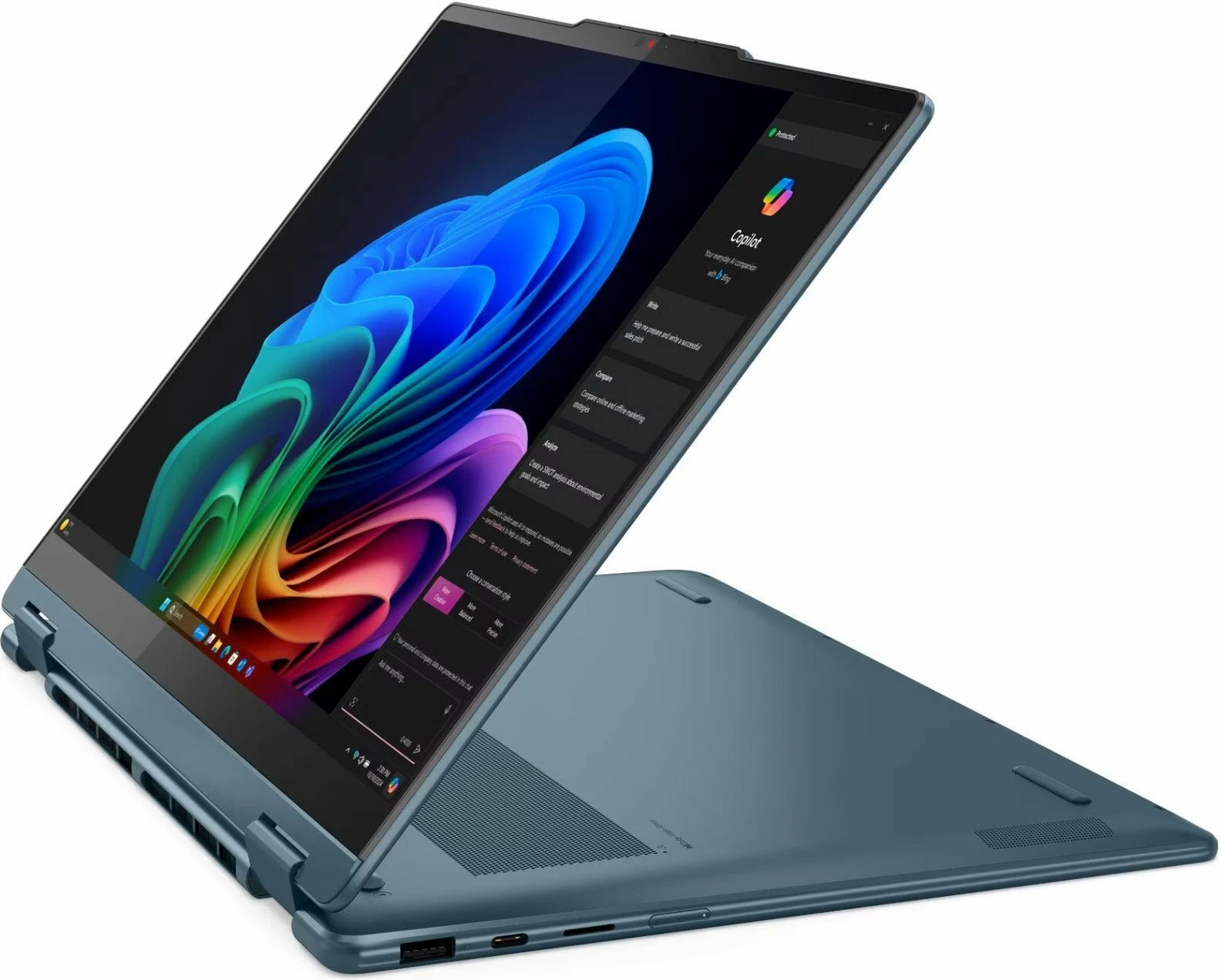 Laptop 2n1 Lenovo Yoga 7 14AKP10 (83JR008NPB) Ryzen AI 5 340, 16GB RAM, 512GB SSD, 14" OLED Touch, Windows 11, blu, set me Yoga Pen