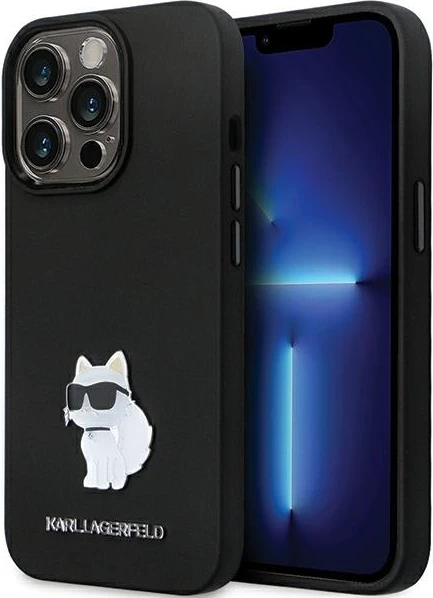 Mbështjellës Karl Lagerfeld KLHCP14XSMHCNPK për iPhone 14 Pro Max 6.7", silikon, i zi