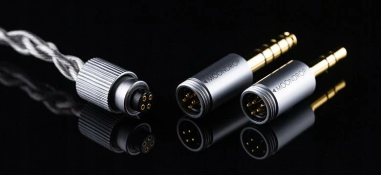 Kufje in-ear Moondrop Aria 2, 3.5mm, 0.78mm 2-pin, 1.2m, semi-open, 33Ω, argjendtë/gri