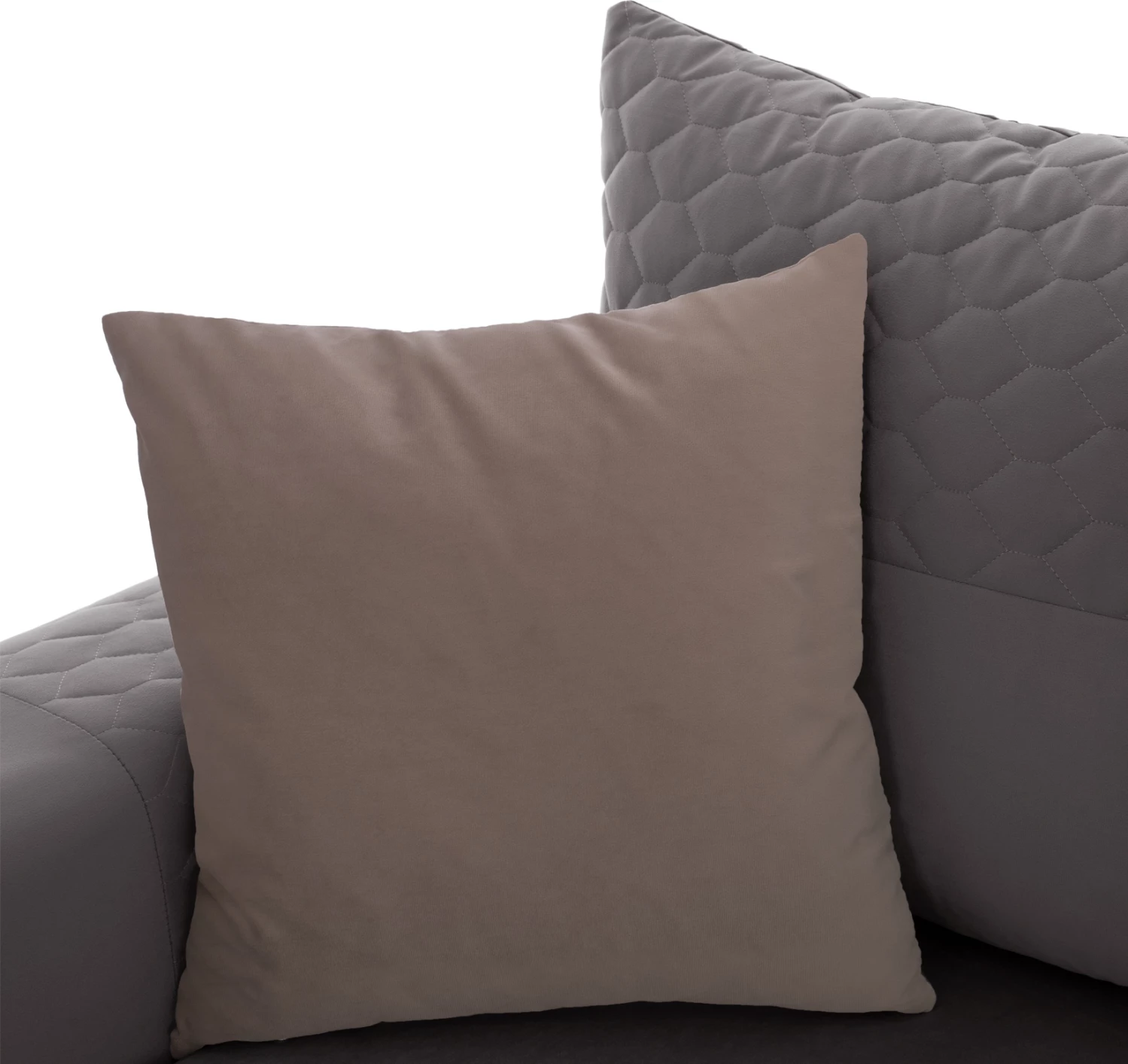 Divan qoshe PORTOFINO, ngjyrë gri, këmbë të larta