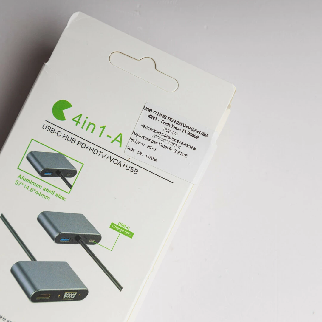 Docking Station USB-C HUB PD HDTV+VGA+USB 4IN1 - Tech Time TT24002