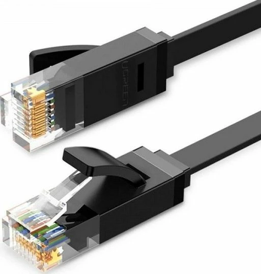 Kablë rrjeti Ethernet e sheshtë Ugreen NW102 Cat6 UTP 5m, e zezë