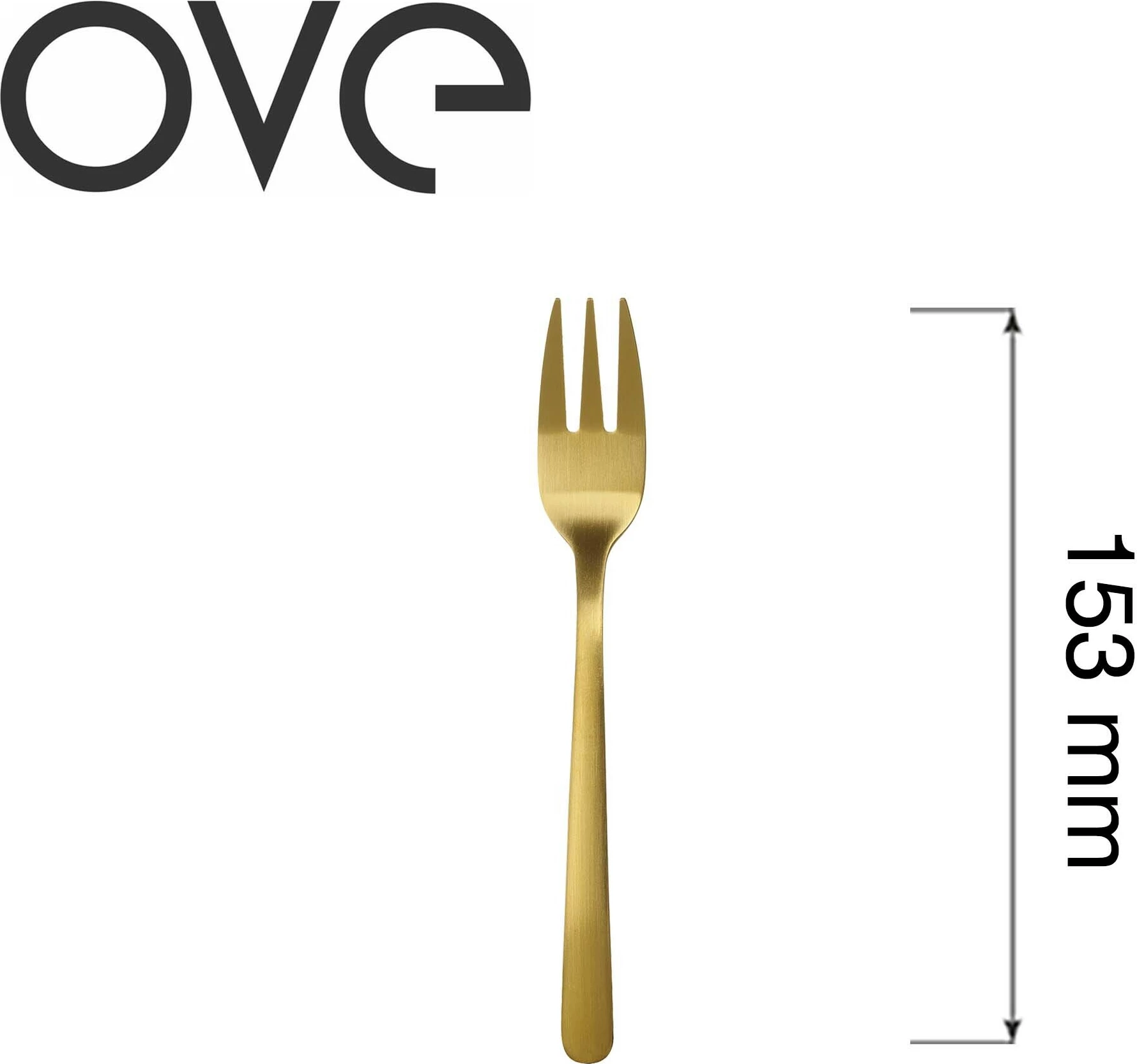 Pirun ëmbëlsire OVE Fjord Gold 153 mm, ari, set 12 copë