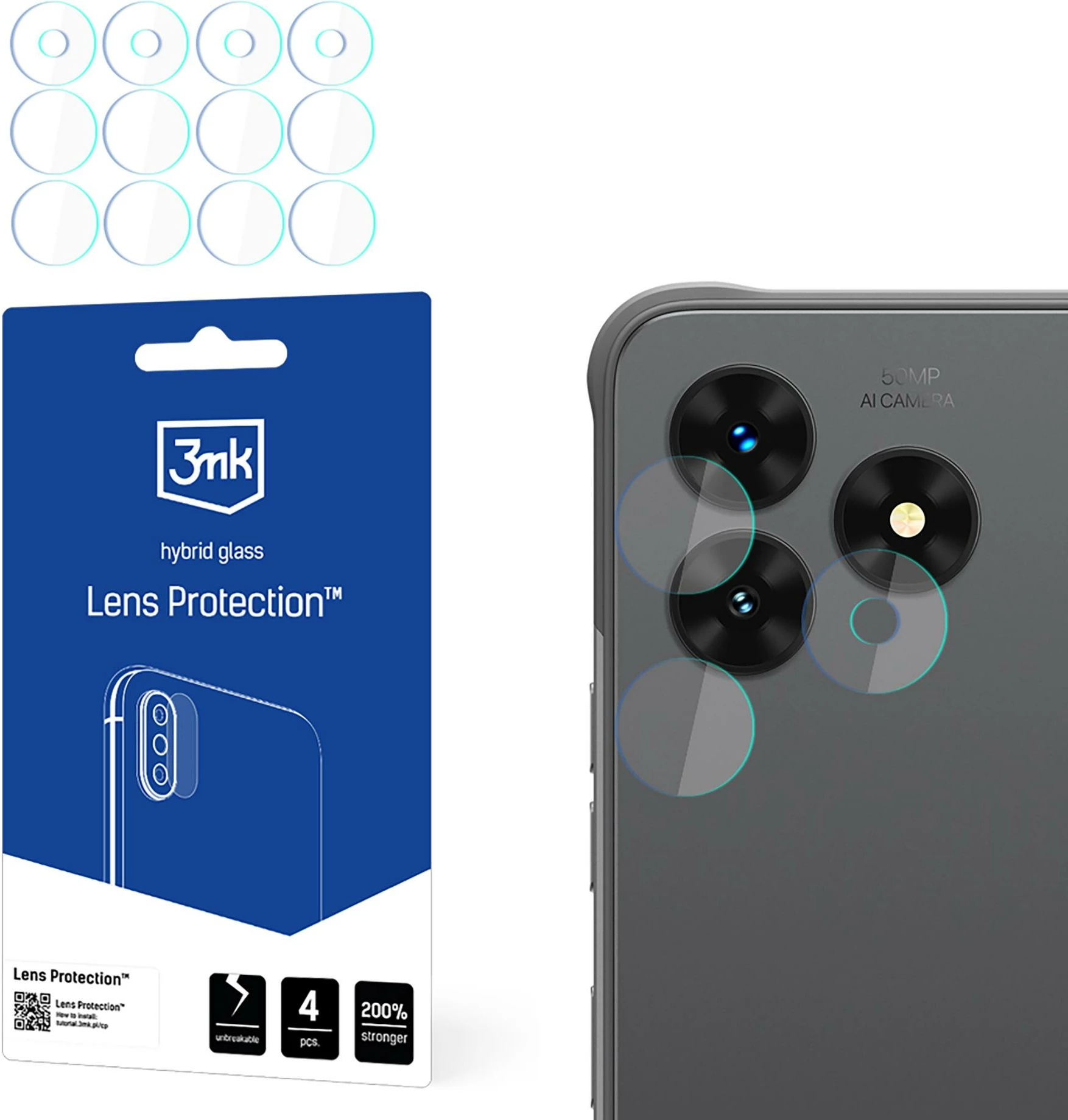 Xham mbrojtës lentash 3mk Protection për MyPhone Hammer Blade Va 5G, set