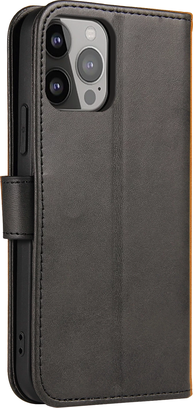 Mbështjellës Hurtel Magnet Case bookcase për iPhone 13 Pro Max, i zi