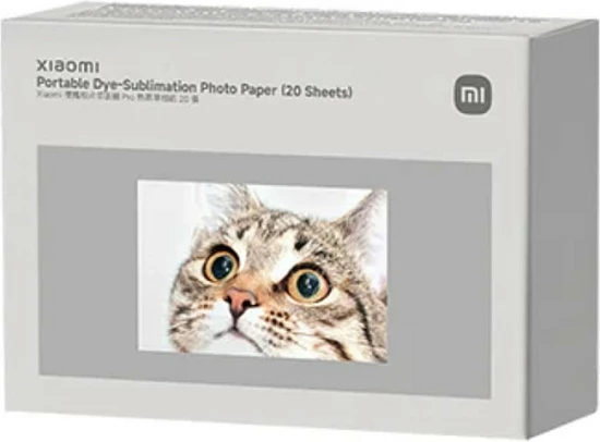 Letër fotografike Xiaomi BHR082NGL për Xiaomi Portable Photo Printer Pro, 5x7.6 cm, Gloss, 20 fletë, Gri