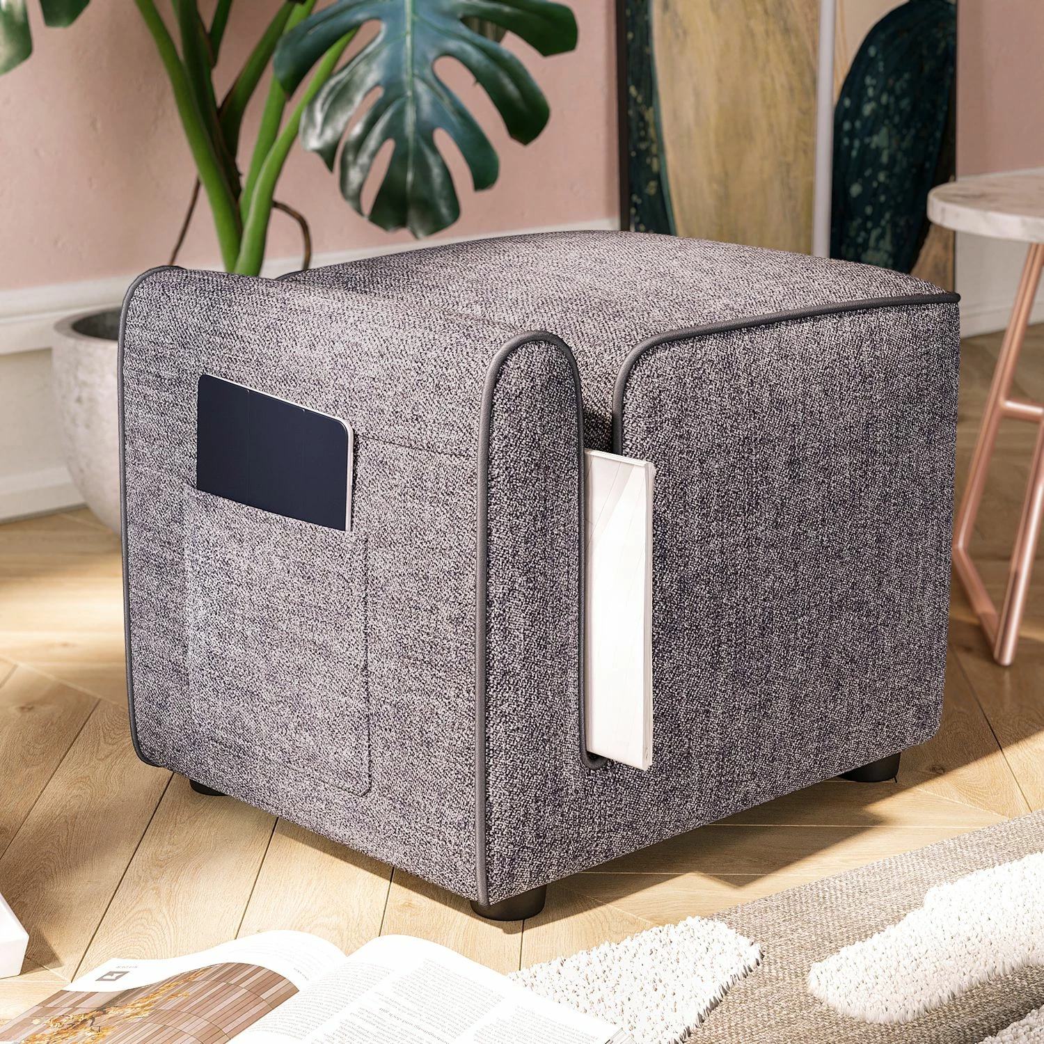 Puf Atelier del Sofa, Paris, ngjyrë gri