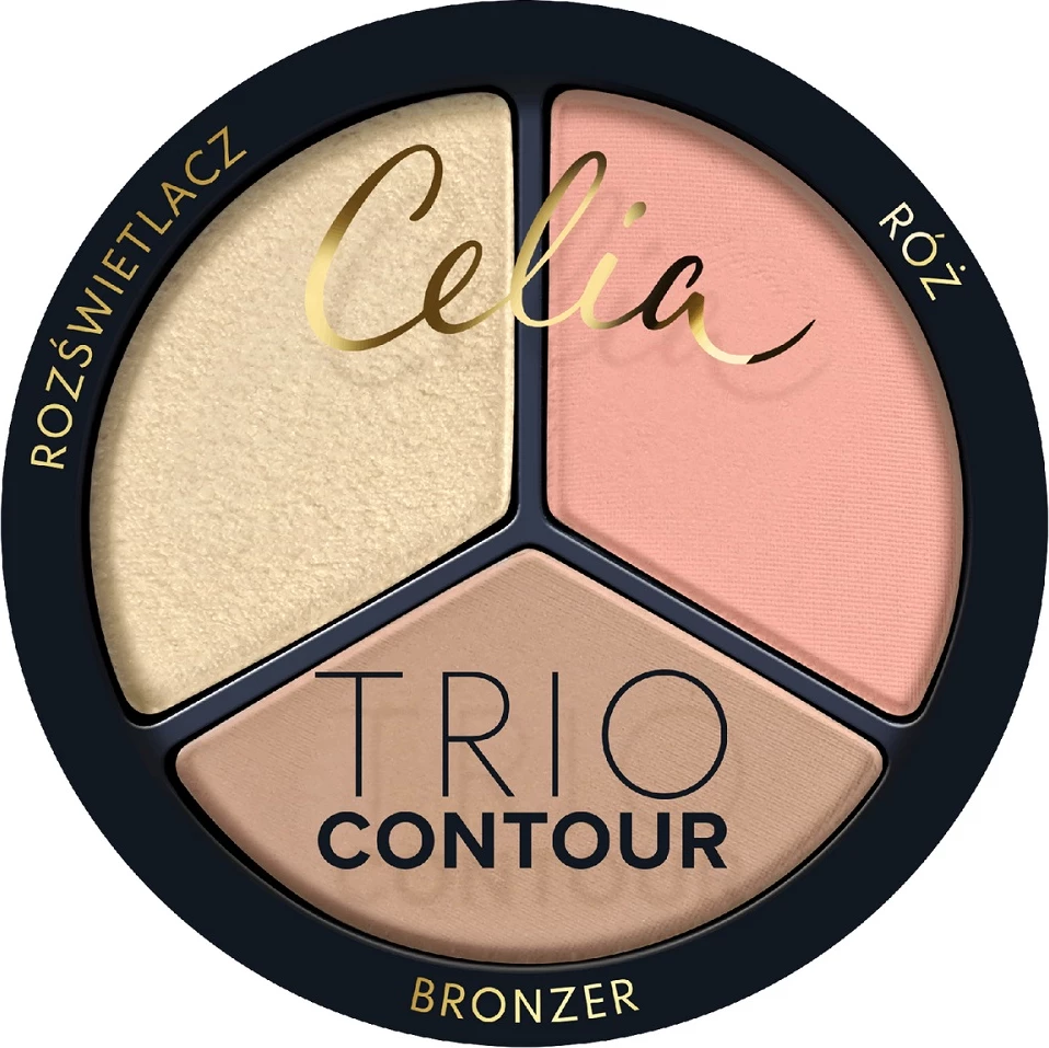Set konturimi fytyre në pluhur Celia Trio Contour 02 për femra, 1 copë