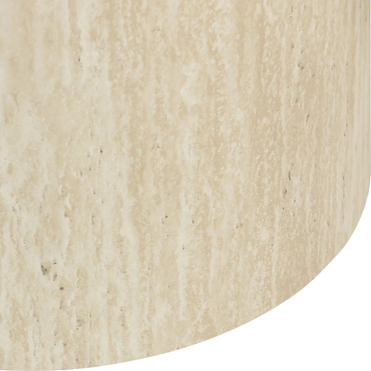 Set tavolinash anësore Zonar, pamje travertini, MDF, 2 copë